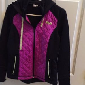 Black pink light weight jacket